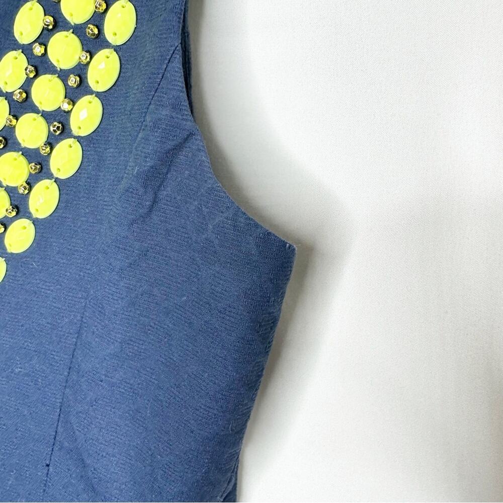 LILLY PULITZER Navy Neon Green/Yellow Blaire Shirt Dress in Size 00 - Picture 4 of 6